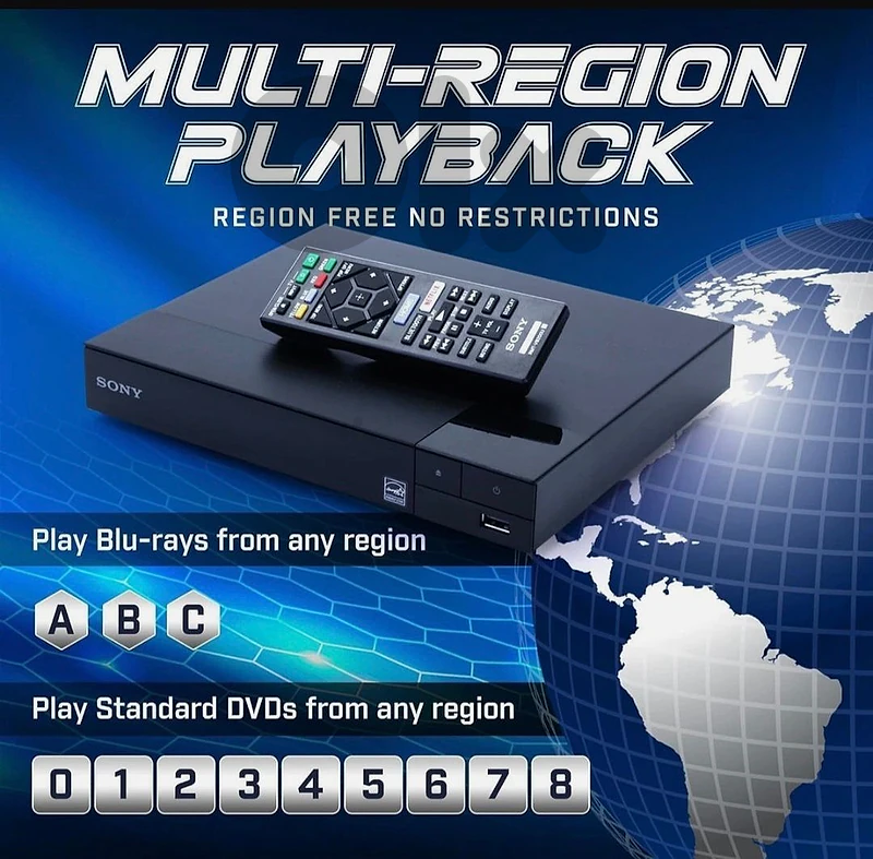 SONY BDP-S1700U ALL REGION FREE BLU-RAY DVD PLAYER
