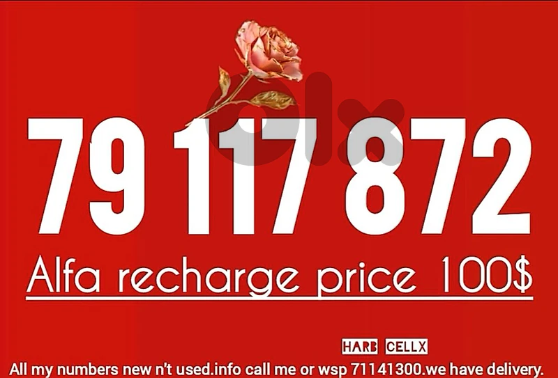 Special Number & price Alfa recharge مميز ألفا تشريج والسعر كذالك