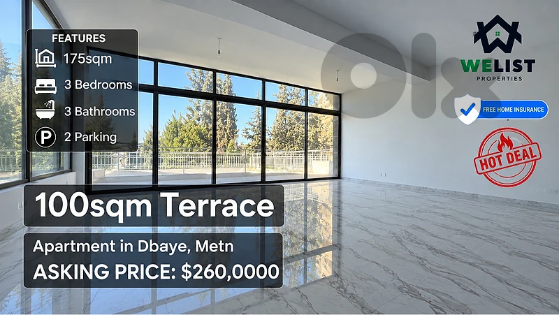 Apartment for sale in Dbayeh شقة للبيع في منطقة ضبية