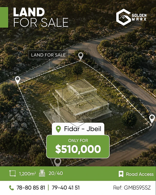 GMB595SZ - Land for sale in Fidar Jbeil