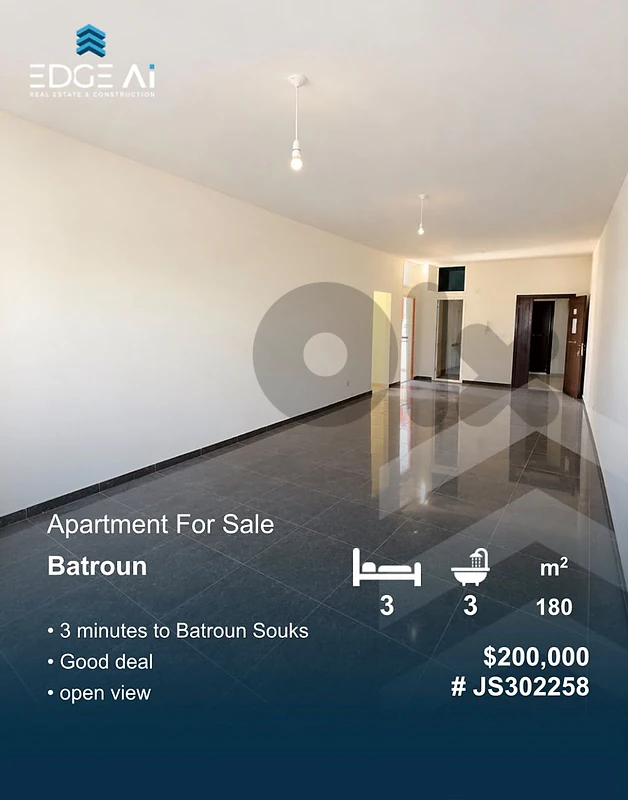 Apartment for Sale | Batroun

Ref: #JS302258