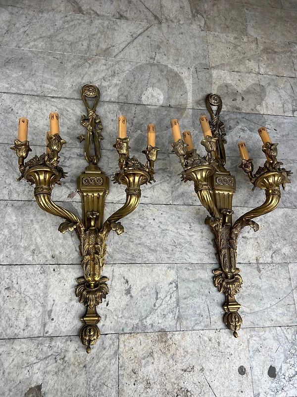Frensh pair applique bronze big sizee ابليك عدد ٢ برونز فرنسي