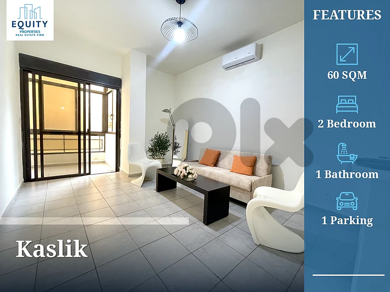 Furnished 60 SQM Apartment For Rent In Kaslik #RK38658 Furnished 60 SQM Apartment For Rent In Kaslik #RK38658