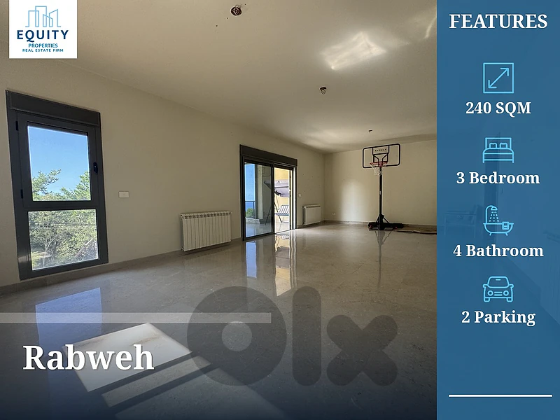 240 SQM Apartment With Terrace For Rent In Rabweh #DH38515