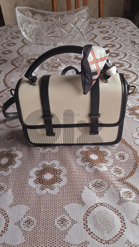 Black and white purse