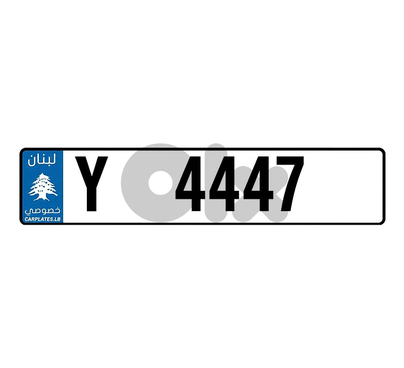 4 digits car number plate