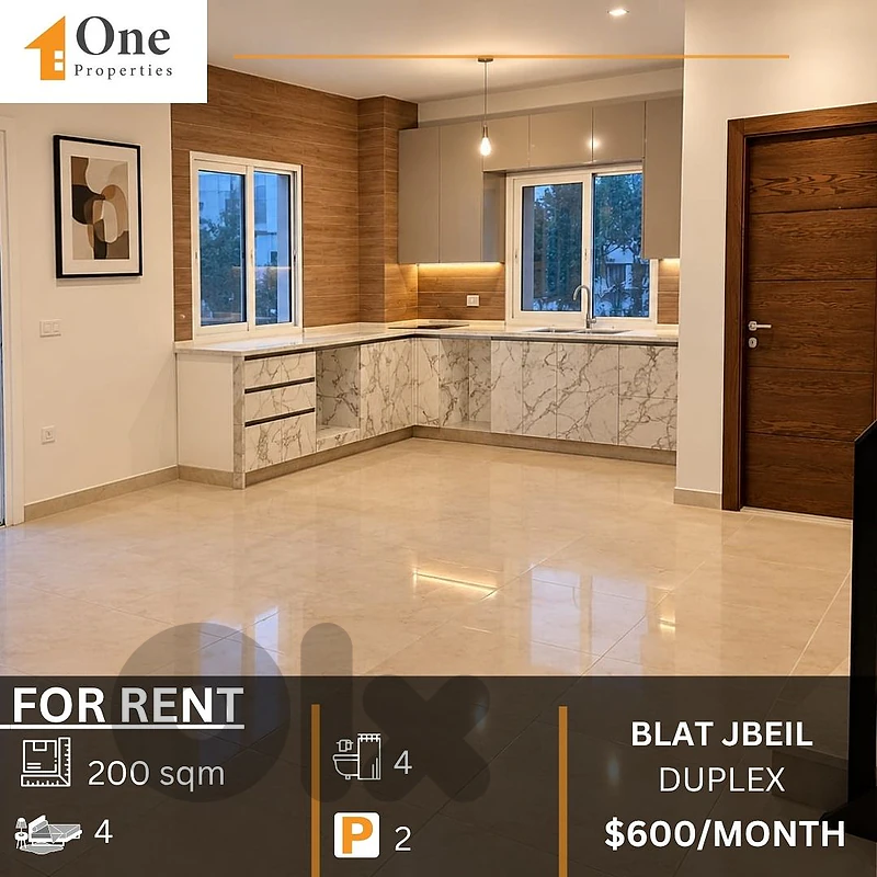 DUPLEX / APARTMENT FOR RENT IN JBEIL BLAT