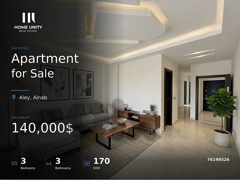 deluxe apartment for sale in ainab - شقة فاخرة للبيع في عيناب