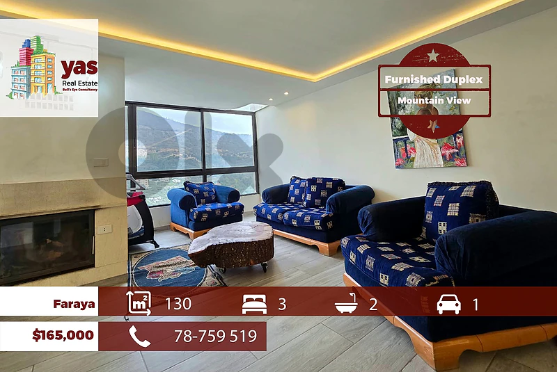 Faraya 130m2 | Furnished Duplex | Astonishing View | Calm Area | DA Faraya 130m2 | Furnished Duplex | Astonishing View | Calm Area | DA