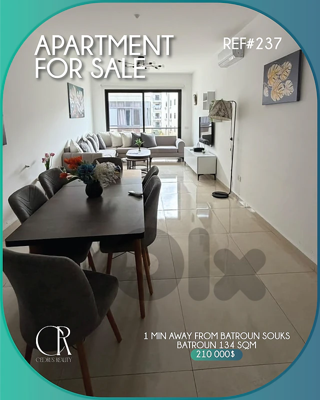 Apartment For Sale in Batroun-شقة للبيع في البترون