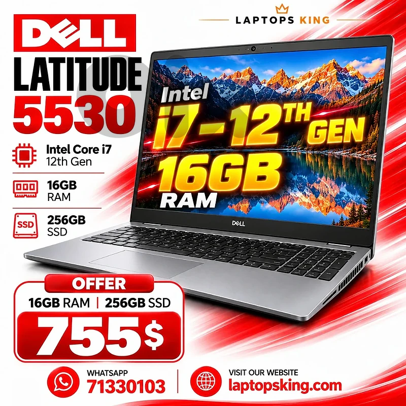 Dell Latitude 5530 Core i7 12th Gen 16GB 256GB SSD Laptop