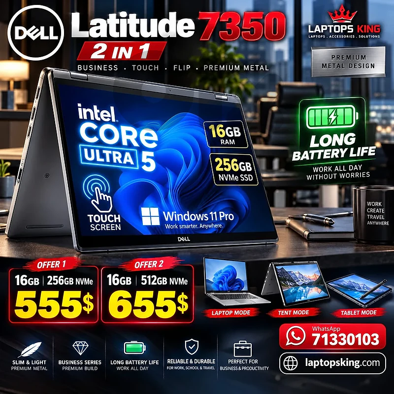 Dell Latitude 7350 Core Ultra 5 16GB Touch 2-in-1 Laptop