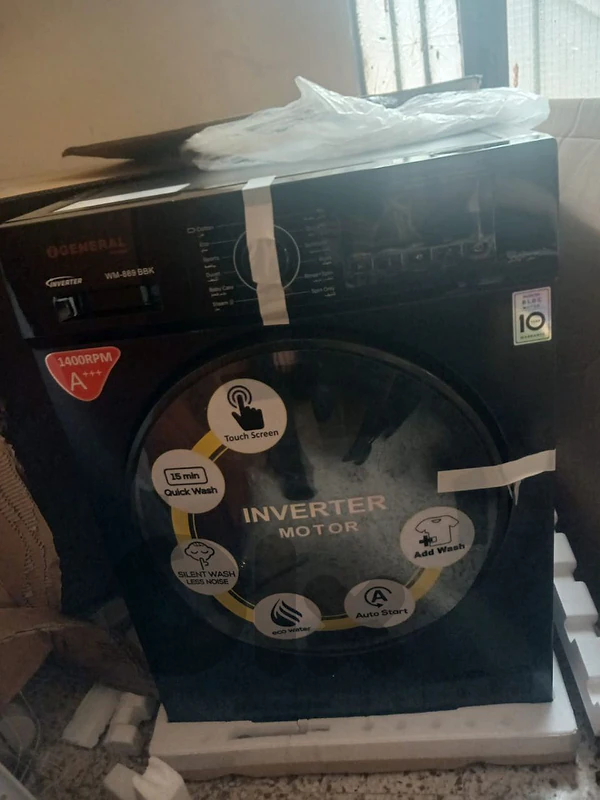 غسالة سوداء حديثة للبيع | Black Washing Machine for Sale