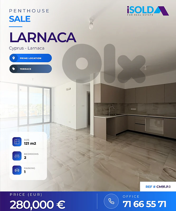 PentHouse + Terrace for Sale in Larnaca
