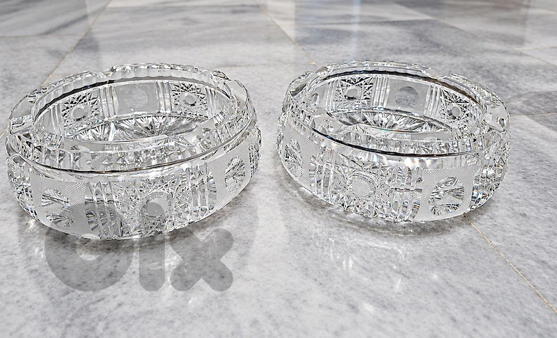 crystal ashtrays
