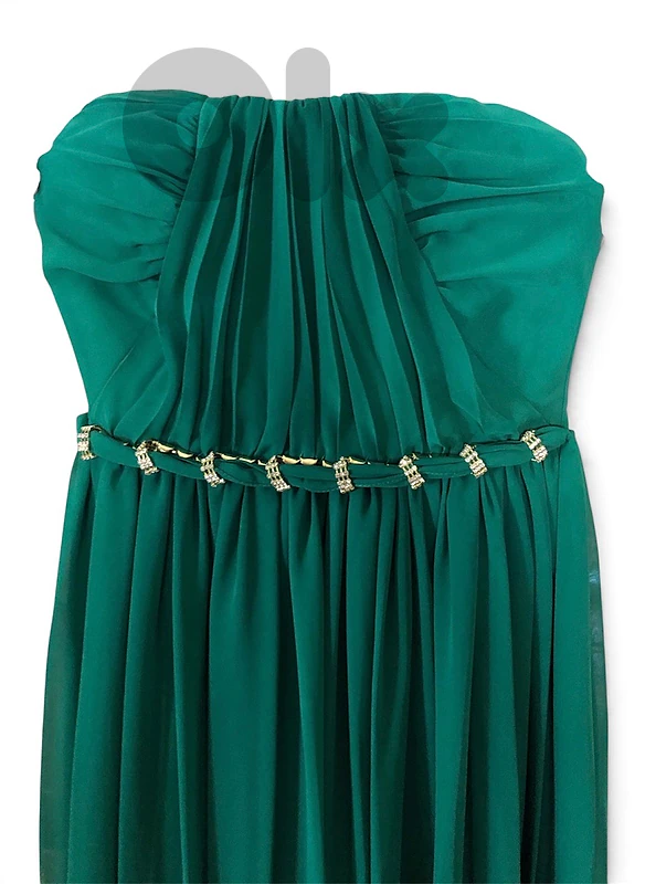 HIGH QUALITY GREEN LONG DRESS