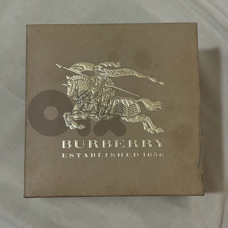 Authentic Burberry BU1579 Heritage Gold Square Nova Check Watch w/ Box