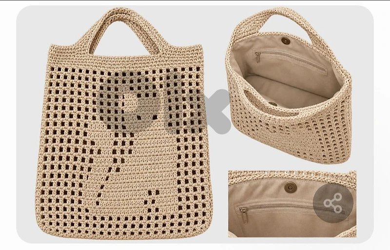 Handmade crochet handbag