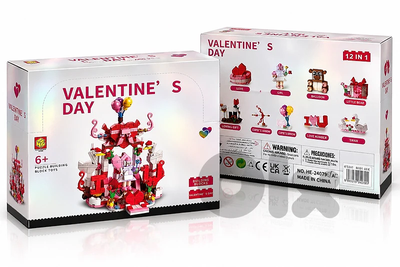 Valentine's Day 12-in-1 Building Set Valentine's Day 12-in-1 Building Set