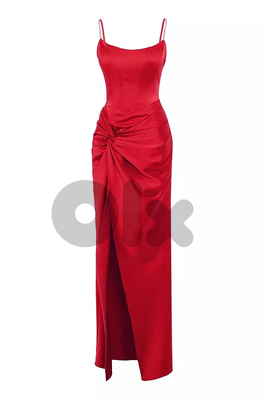 red corset dress