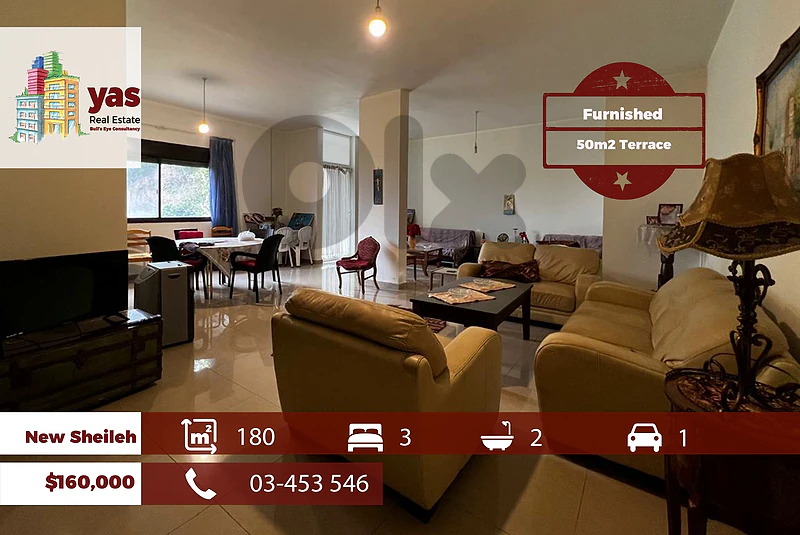 New Sheileh 180m2 | 50m2 Terrace | Sea View | Furnished | KS/EL