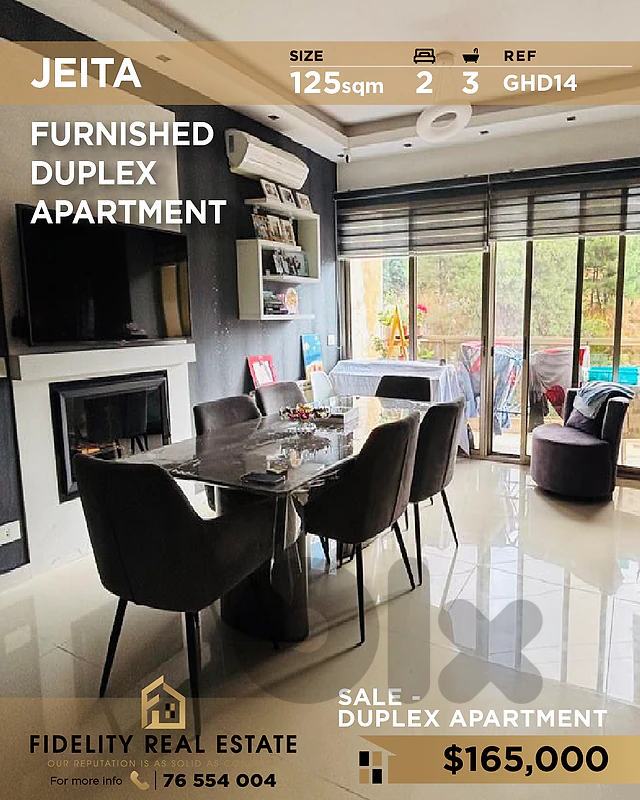 Apartment duplex sale in Jeita GHD14 شقة دوبلكس  للبيع في جعيتا