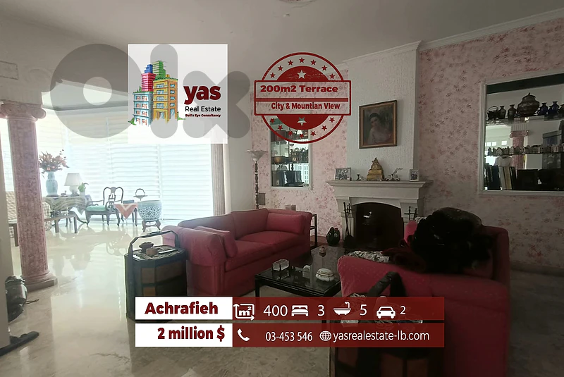 Achrafieh 400m2 | 200m2 Terrace | City & Mountain View | AA