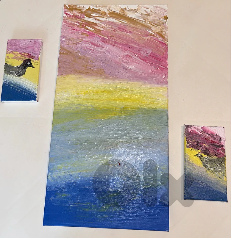 creative sunset acrylic paintings