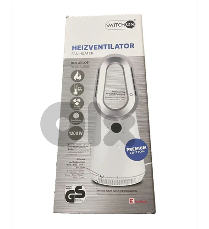 switch on fanheater