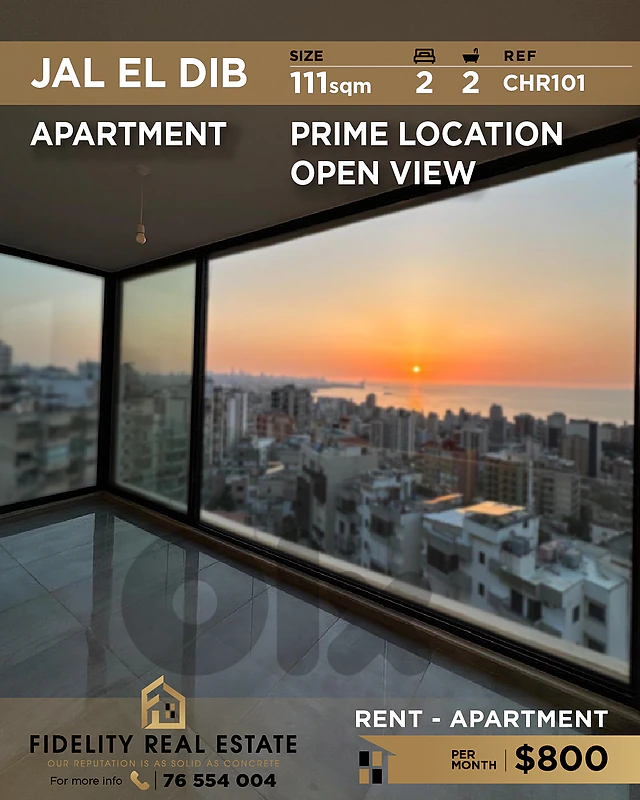 Apartment for rent in Jal El Dib CHR101 شقة  في جل الديب