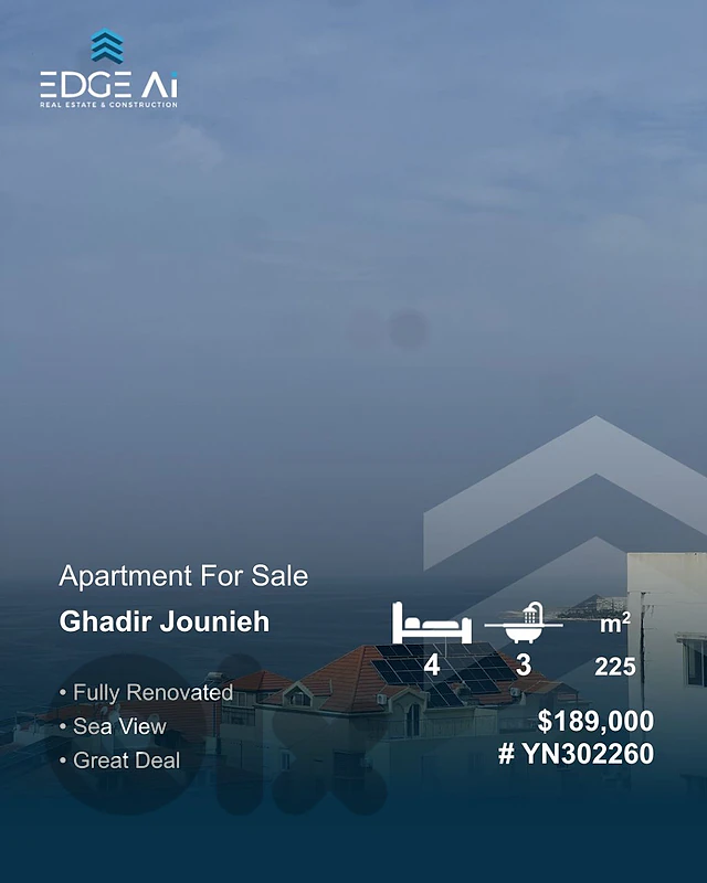 Fully Renovated Apartment for Sale | Ghadir Jounieh

Ref: #YN302260