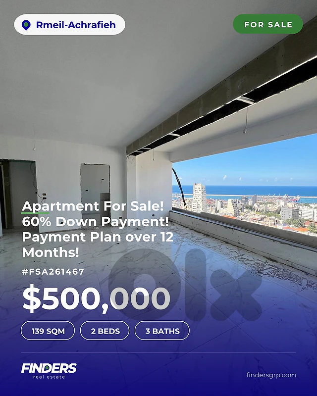 Apartment for sale in Rmeil-Achrafieh! شقة للبيع في الرميل - الأشرفية!