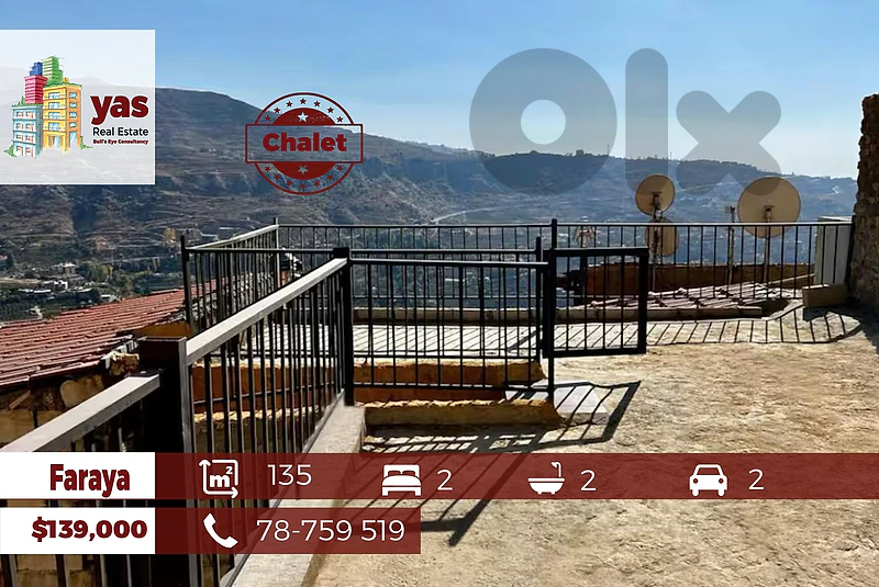 Faraya 135m2 | Charming Hilltop Chalet | Open View | JO |