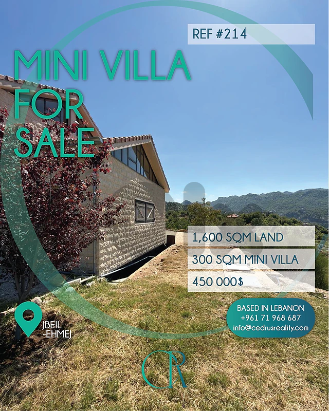 Villa for Sale in Ehmej, Jbeil- فيلا للبيع في اهمج جبيل