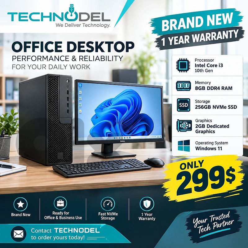 OFFICE DESKTOP PC core i3 10th 8GB 256gb nvme