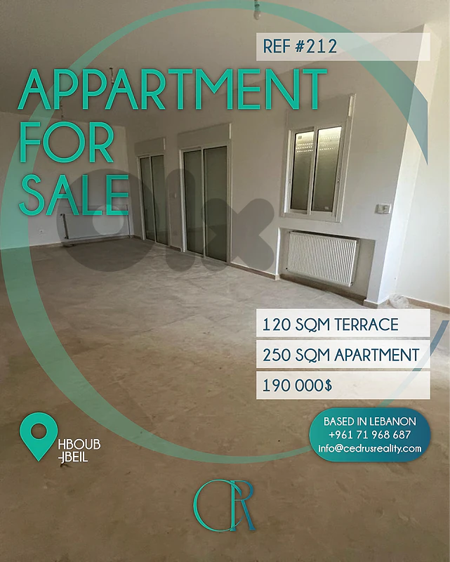 Apartment For Sale in Hboub, Jbeil - شقة للبيع في حبوب جبيل