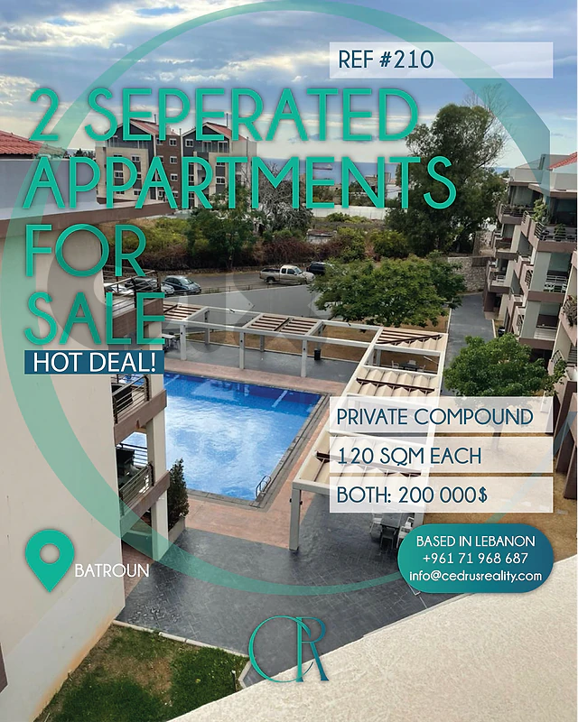 Apartment For Sale in Batroun - شقة للبيع في البترون