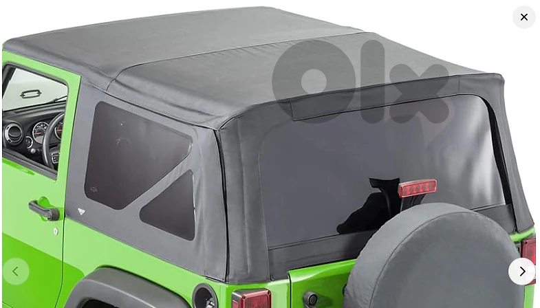 Soft Top with Hardware, Black Diamond - Fits Jeep Wrangler 2-Door 2007