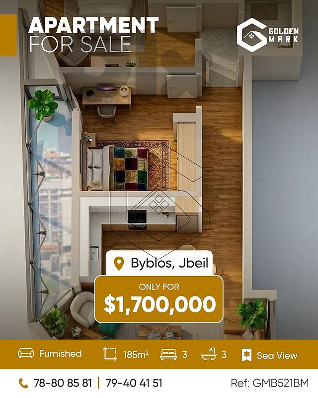 GMB521BM- Luxurious Apartment for Sale in Byblos - شقة للبيع في جبيل