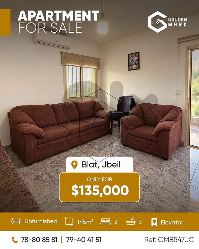 GMB547JC- Apartment for sale in Blat Jbeil