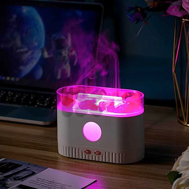 Salt Lamp Aroma Diffuser with Aromatherapy Mist & LED Lights
