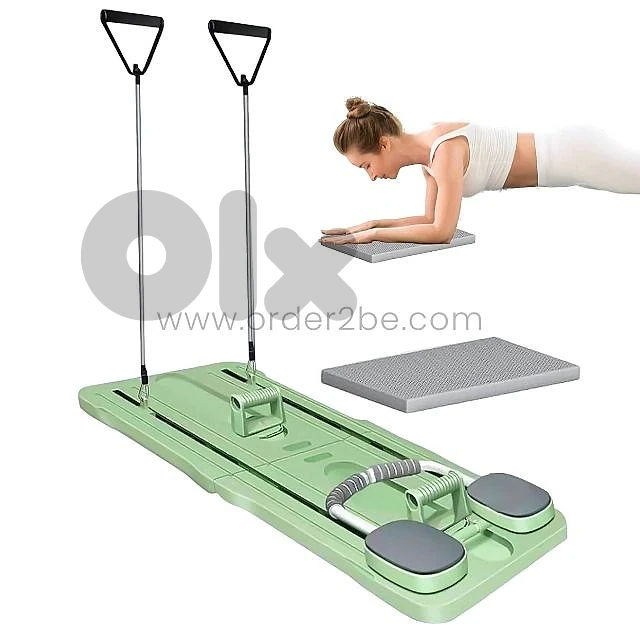 Multifunctional Pilates Exercise Board – Foldable Auto-Rebound Abs &