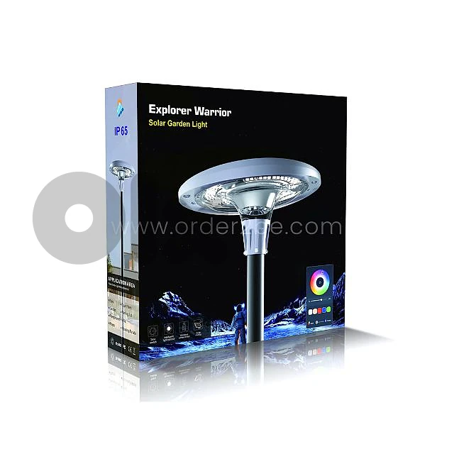 Explorer Warrior Solar Garden Light – 1200W LED, 48Ah, Remote