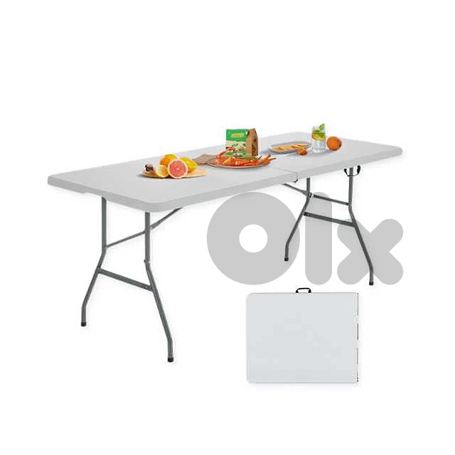 Folding Picnic Table for Outdoor Camping, BBQ & Garden, White