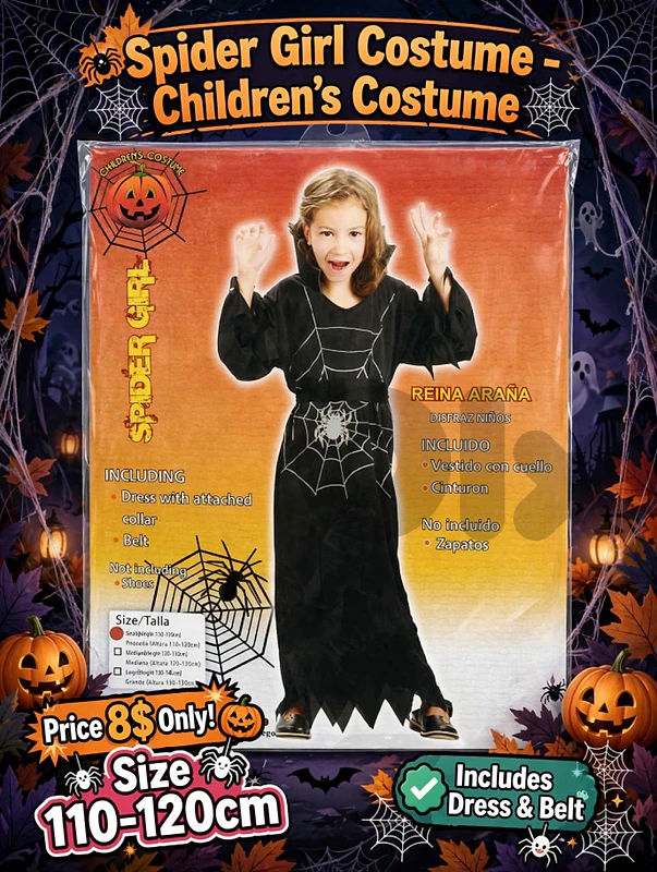 Halloween dress spider  girl