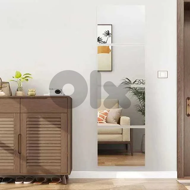 Stick-On Plexi Mirror, 120cm Adhesive Wall Mirror for Home Décor