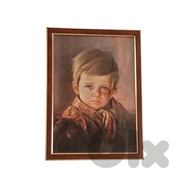 Innocent Child Painting – 37x27 Bordered Portrait