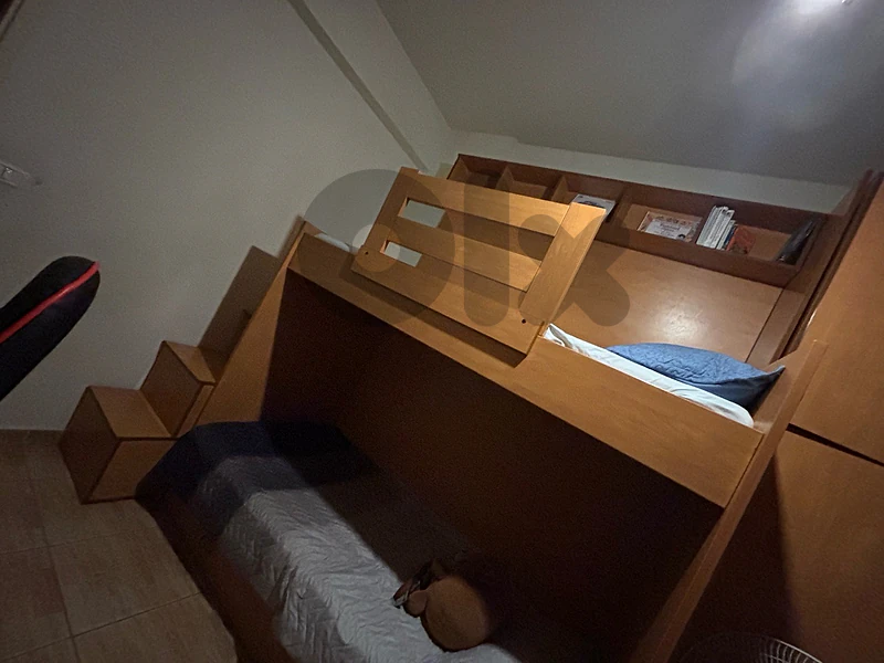 Triple Bunk Bed Set with 2 Closets, Storage Stairs & Gaming Desk