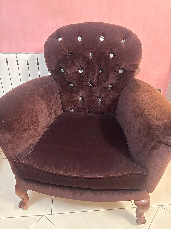 Two burgundy Arm Chairs