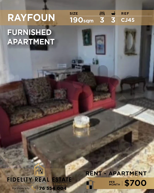 Apartment for sale in Rayfoun CJ45 شقة للإيجار في ريفون